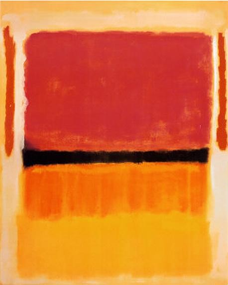 Mark Rothko Untitled Violet Black Orange Yellow on White and Red 1949